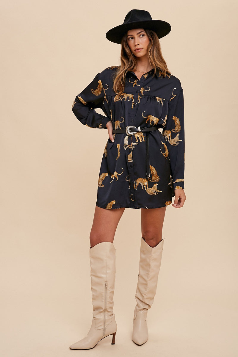 TIERED MINI DRESS ANIMAL ARMY main image 0