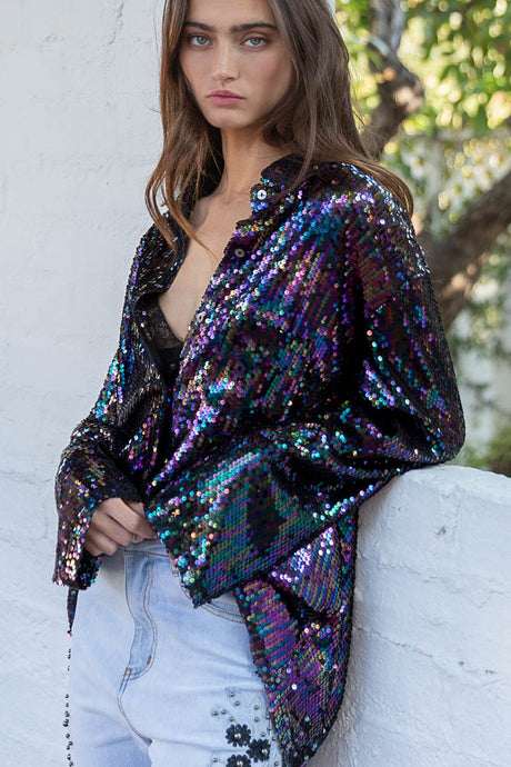 SPARKLE SEQUIN SHIRT