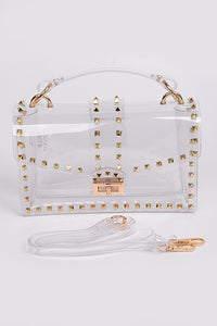CLEAR STUDDED CLUTCH
