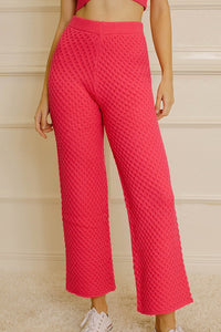 WAFFLE KNIT PANTS