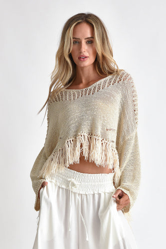 GOLD FRINGES SWEATER