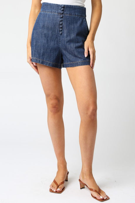 UPTOWN GIRL DENIM SHORTS