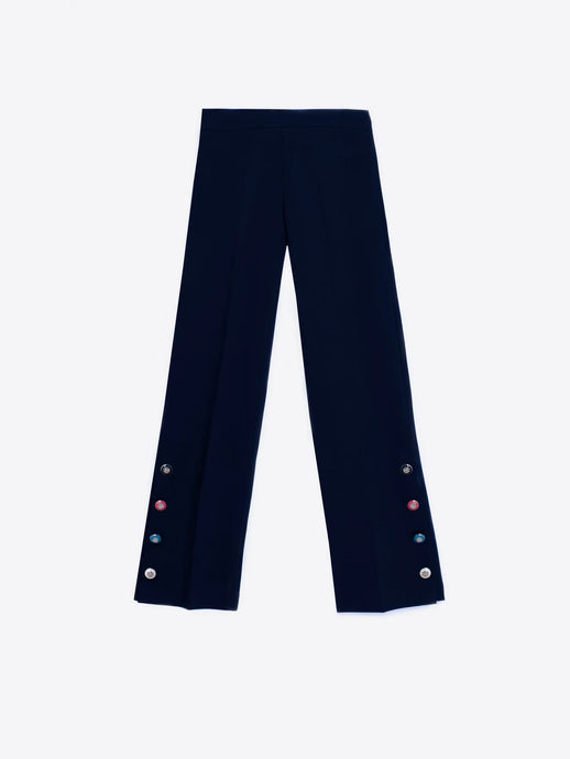 MIKALA PANT WITH COLORFUL SIDE BUTTONS