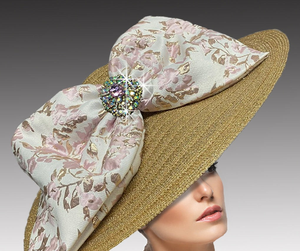 BROCADE BOW DERBY HAT