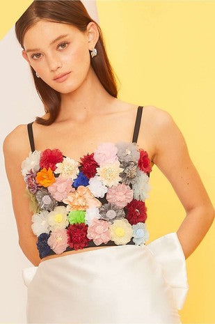 TAYLOR 3D FLOWER BRA TOP