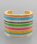 MULTI COLOR GOLD CUFF BRACELET