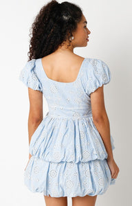 BRIANNA EYELET SHORT DRESS