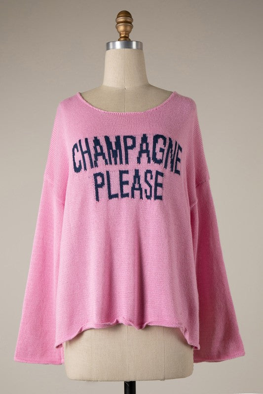 CHAMPAGNE PLEASE SWEATER