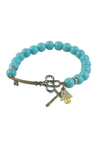 TURQUOISE BEADED BRACELET