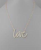 CURSIVE LETTER PEANDANT NECKLACE