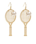 SINGLE TENNIS RACQUET EARRINGS
