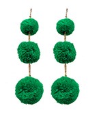 3 POM EARRINGS