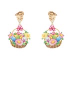 EASTER BASKET & RABBIT DROP EARRINGS