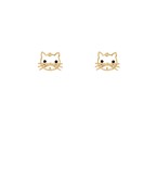 CAT FACE STUD EARRINGS