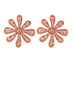 BEAD GLASS FLOWER EARRINGS
