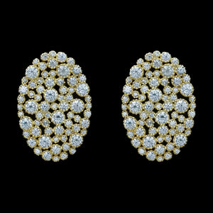 OVAL PAVE EARRINGS