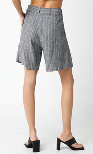 HAILEY STRIPED LINEN SHORTS