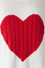 CABLE KNIT HEART SWEATER