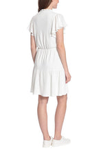 HERRINGBONE WHITE DRESS