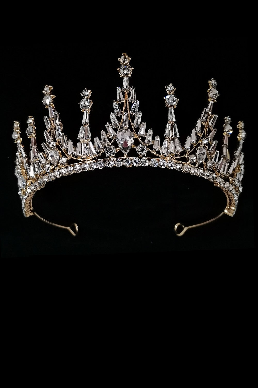 GOLD  CRTSTAL TIARA CROWN