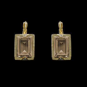 CUSHION LEVERBACK EARRINGS