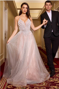 METCALF SEQUIN AND PEARL BEADED GOWN