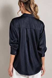 GOLDEN STRIPE NAVY TOP