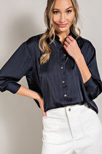 GOLDEN STRIPE NAVY TOP