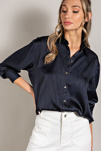 GOLDEN STRIPE NAVY TOP