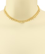 LAYERED GOLD SHORT NECKLACE
