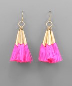 NEON 3 TASSEL EARRINGS