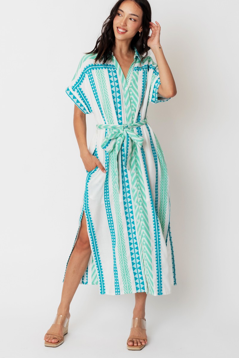 TRIBAL BELTED DRESS