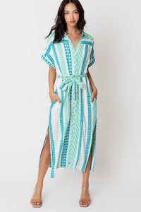 TRIBAL BELTED DRESS