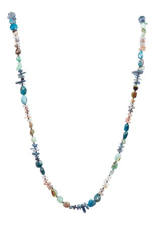 HANDMADE BRAIDED BLUE APATITE NECKLACE