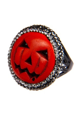 HALLOWEEN PUMPKIN RHINESTONE RING