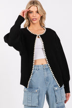 MISS PEARL TRIM CARDIGAN SWEATER