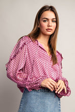 BUBBLEGUM POLKA DOT TOP