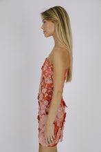 MULTI FLORAL CORAL DRESS