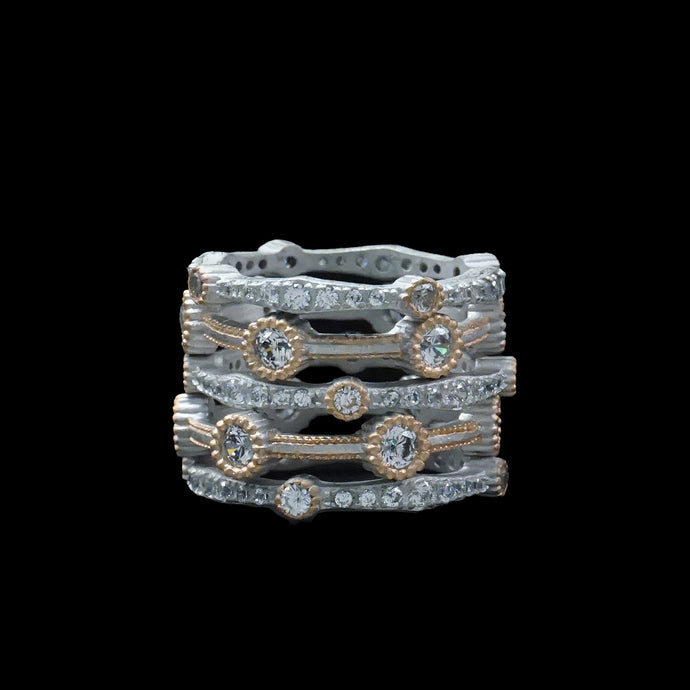 THREE METAL STACKABLE RING