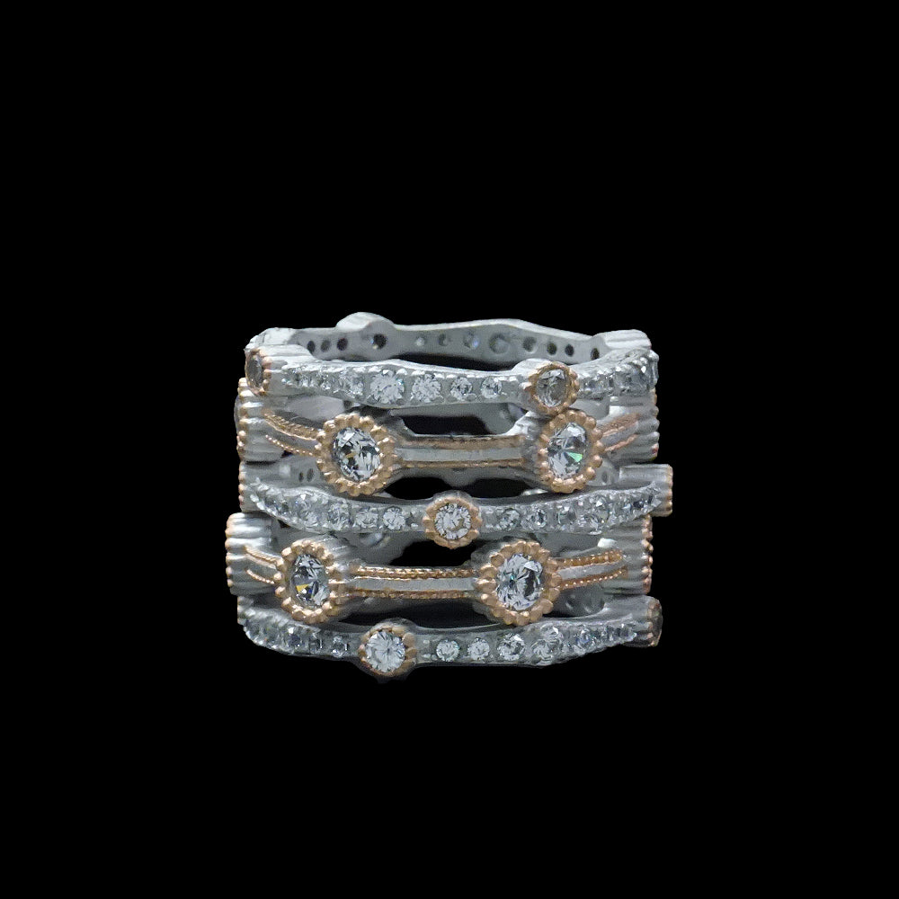 THREE METAL STACKABLE RING