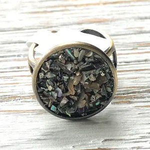 BRASS PYRITE RING