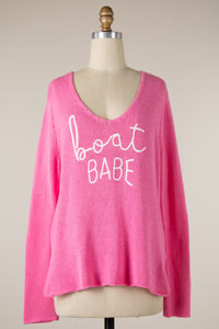 PINK BOAT BABE SWEATER