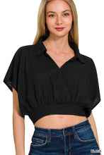 LINEN SURPLICE CROP TOP