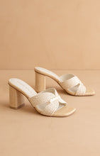 SANTIAGO RAFFIA HEEL SANDAL
