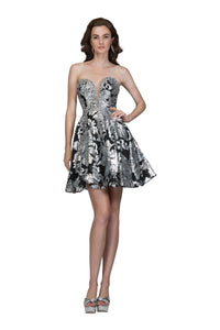 FOIL APPLIQUE DRESS