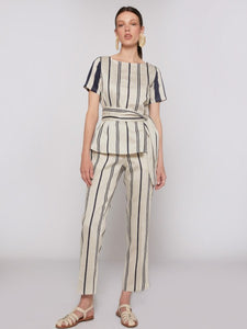 TROUSER ORNELLA ELBA STRIPE PANTS