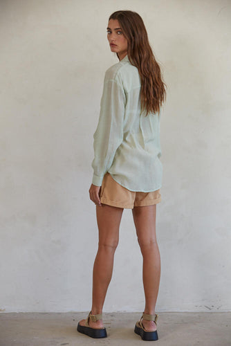 MINT SAGE SHEER TOP