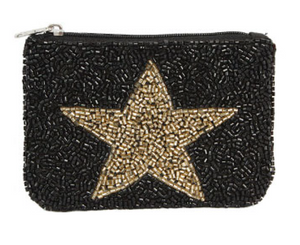 BEADED STAR COIN POUCH