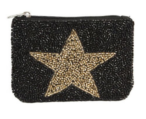 BEADED STAR COIN POUCH