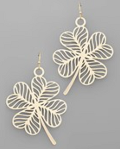 FOUR LEAF CLOVER GOLDEN EARRINGS